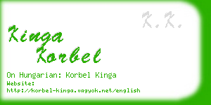 kinga korbel business card